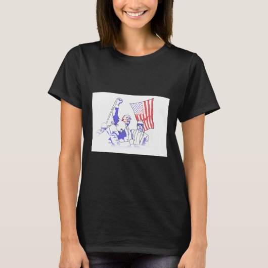 2024でトランプが撃たれた Tシャツ (正面)