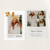 2024はっきりした年クラス4枚の写真の卒業 招待状