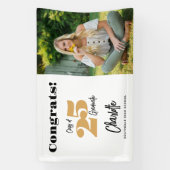 2024はっきりした金ゴールドおめでとう大学院写真バナー 横断幕 (縦)