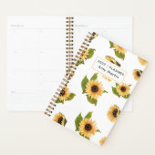 2024ひまわり緑の毎週の月別非日付 プランナー手帳 (ディスプレー)