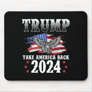 2024アメリカを取り戻せ アメリカ国旗 トランプ2024 2 マウスパッド