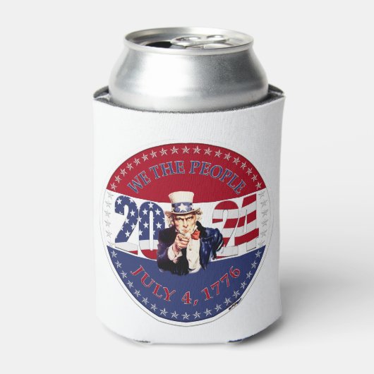 2024アメリカ国旗Weザ・ピープル叔父サム 缶クーラー (缶正面)