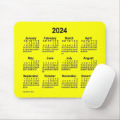 2024イエローカレンダーby Janz Mouse pad マウスパッド (マウス)