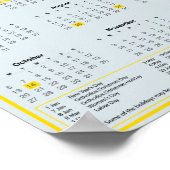 2024ウクライナカレンダーと休日のダウンロード ポスター (角)