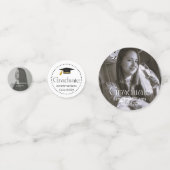 2024エレガント年モダン卒業クラス、写真3枚 コンフェッティ (正面)