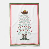 2024カウボーイクリスマスツリーゲスト キッチンタオル (縦)