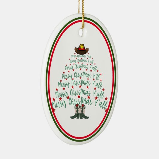 2024カウボーイクリスマスツリーゲスト セラミックオーナメント (右)