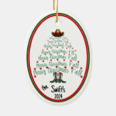 2024カウボーイクリスマスツリーゲスト セラミックオーナメント (裏面)