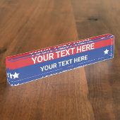 2024カスタマイズ年大統領選挙テーマ デスクネームプレート (側面)