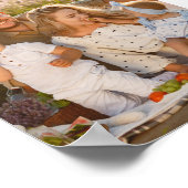 2024カスタム年の写真と家族の名前12か月カレンダー ポスター (角)