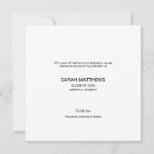 2024カスタム年の写真コラージュ卒業クラス 案内状 (裏面)