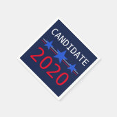 2024カスタム年の選挙に向けストライプたブルースター スタンダードカクテルナプキン (角)