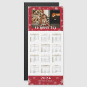 2024カスタム年フォトジョイカレンダー磁気カード (正面/裏面)
