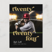 2024カスタム年モダン写真卒業クラス ポストカード (正面)