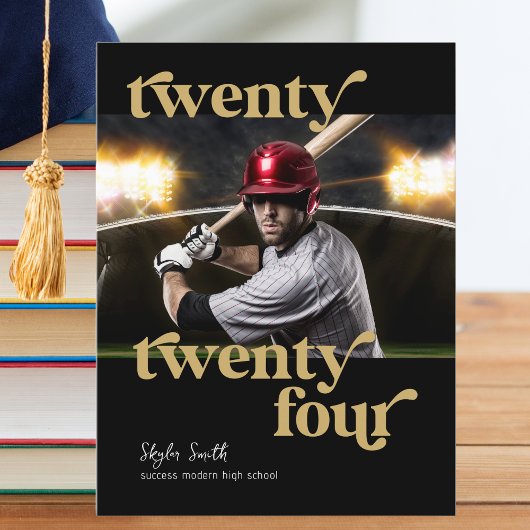 2024カスタム年モダン写真卒業クラス ポストカード