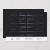 2024カスタム年ロゴ会社発表カレンダー 招待状 (正面/裏面)