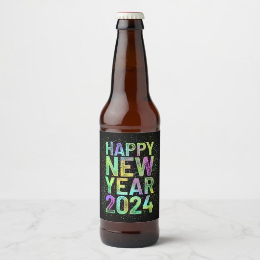2024カラフル年明け ビールラベル (正面)