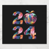 2024カラフル年越しパーティー- スパークリングワインラベル (シングルラベル)