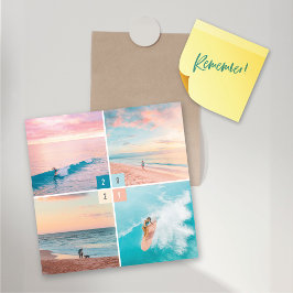 2024カラーブロック年始4枚フォト磁気カード