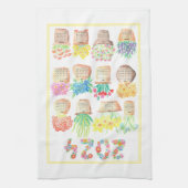 2024カレンかわいらしダーキッチンタオルフラワー キッチンタオル (縦)