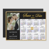 2024カレンエレガントダースクリプト写真の保存日付 マグネット招待状 (正面/裏面)