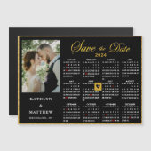 2024カレンエレガントダースクリプト写真の保存日付 マグネット招待状 (正面/裏面)