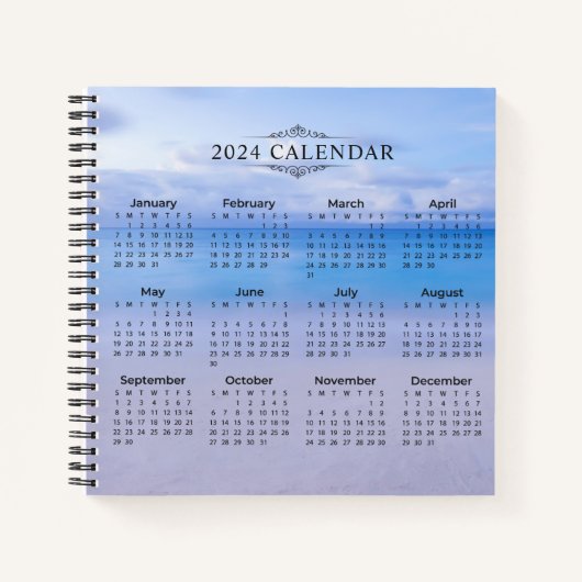 2024カレンエレガントダービーチの背景 |ノートブック ノートブック (正面)