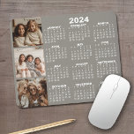 2024カレンダーと3枚のフォトコラージュ – taupe マウスパッド<br><div class="desc">2024年カレンダー付き3枚のフォトコラージュ。新年のおもしろい項目。このデザインに3つの正方形の写真を追加。</div>