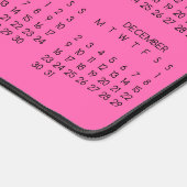 2024カレンダーのホットピンク色の背景 デスクマット (コーナー)