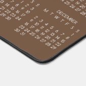 2024カレンダーの茶色の背景 デスクマット (コーナー)