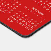 2024カレンダーの赤い背景色 デスクマット (コーナー)