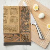 2024カレンダーウィンザー城木枠インスパイア枠 キッチンタオル (四つ折り)