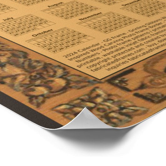 2024カレンダーウィンザー城木枠インスパイア枠 ポスター (角)