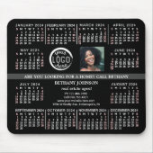 2024カレンダーカスタムビジネスロゴ写真文字簡単 マウスパッド (正面)