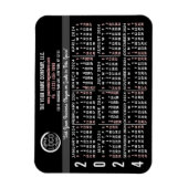 2024カレンダーカスタムビジネスロゴ名ブラック簡単 マグネット (縦)