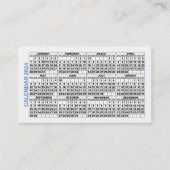 2024カレンダークラシックビジネスカードブルーストライプ 名刺 (正面)