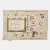 2024カレンダータオル土曜日の朝の茶時間 キッチンタオル (横)