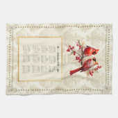 2024カレンダータオル深紅色 キッチンタオル (横)