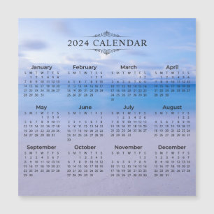2024カレンダービーチの背景  磁気カード