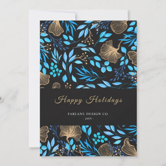 2024カレンダーフローラビジネスロゴホリデーカード 招待状 (裏面)