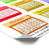 2024カレンダーボルトファブリックフォントキャラクター ポスター (角)