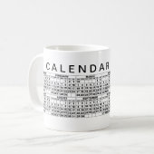 2024カレンダーマグ白黒 コーヒーマグカップ (正面左)