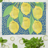 2024カレンダーレモンつる植物 キッチンタオル (折り畳み)
