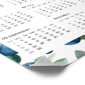 2024カレンダーヴィンテージブルーベリー水彩 ポスター (角)