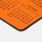 2024カレンダー安全オレンジ色の背景 デスクマット (コーナー)