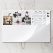 2024カレンダー家族の写真コラージュ ペーパーパッド (折り畳み)