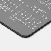 2024カレンダー灰色の背景色 デスクマット (コーナー)