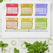 2024カレンダー生地ボルト生地フォント キッチンタオル (折り畳み)