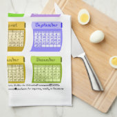 2024カレンダー生地ボルト生地フォント キッチンタオル (四つ折り)