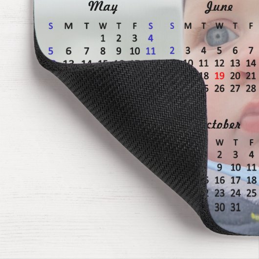 2024カレンダー米国の祝日フルフォトミニマリスト マウスパッド (コーナー)